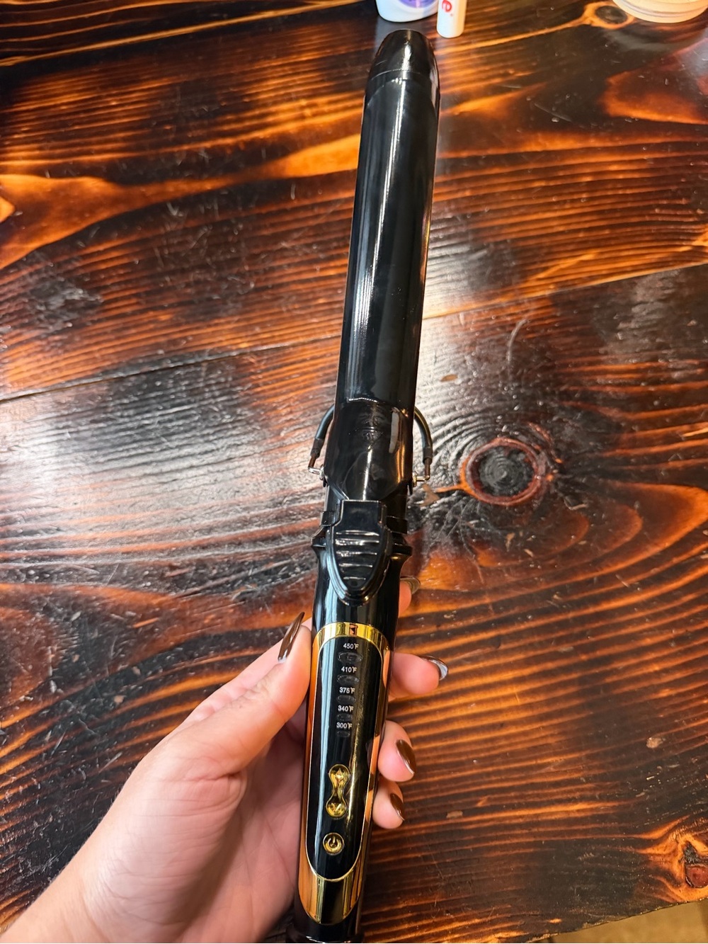 Black and Gold Curling Iron — Professional Styling Wand